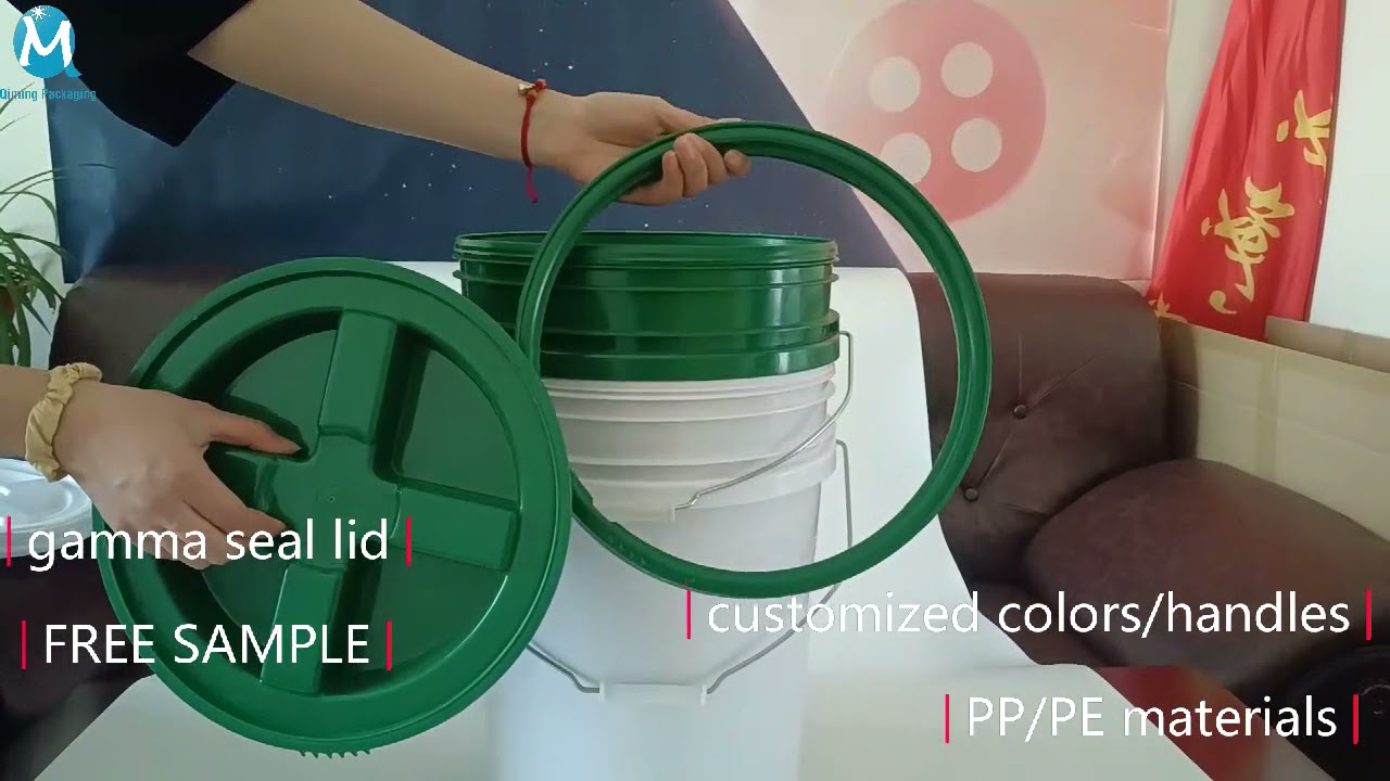 10% OFF FREE SAMPLE Plastic Round Buckets Pails With Gamma Seal Lid