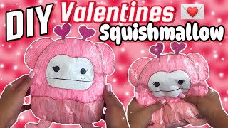 DIY JUMBO VALENTINES SQUISHMALLOW PAPER SQUISHY TUTORIAL!💌