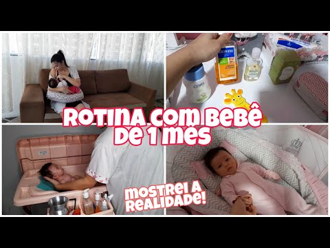 ROTINA COM BEBE DE 1 MES | MÃE E DONA DE CASA | MATERNIDADE REAL