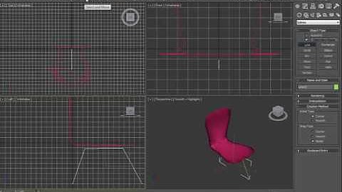 How to create a office chair in 3ds max