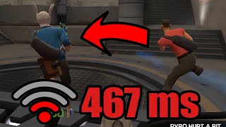 TF2 - What Gaming On High Ping Looks Like