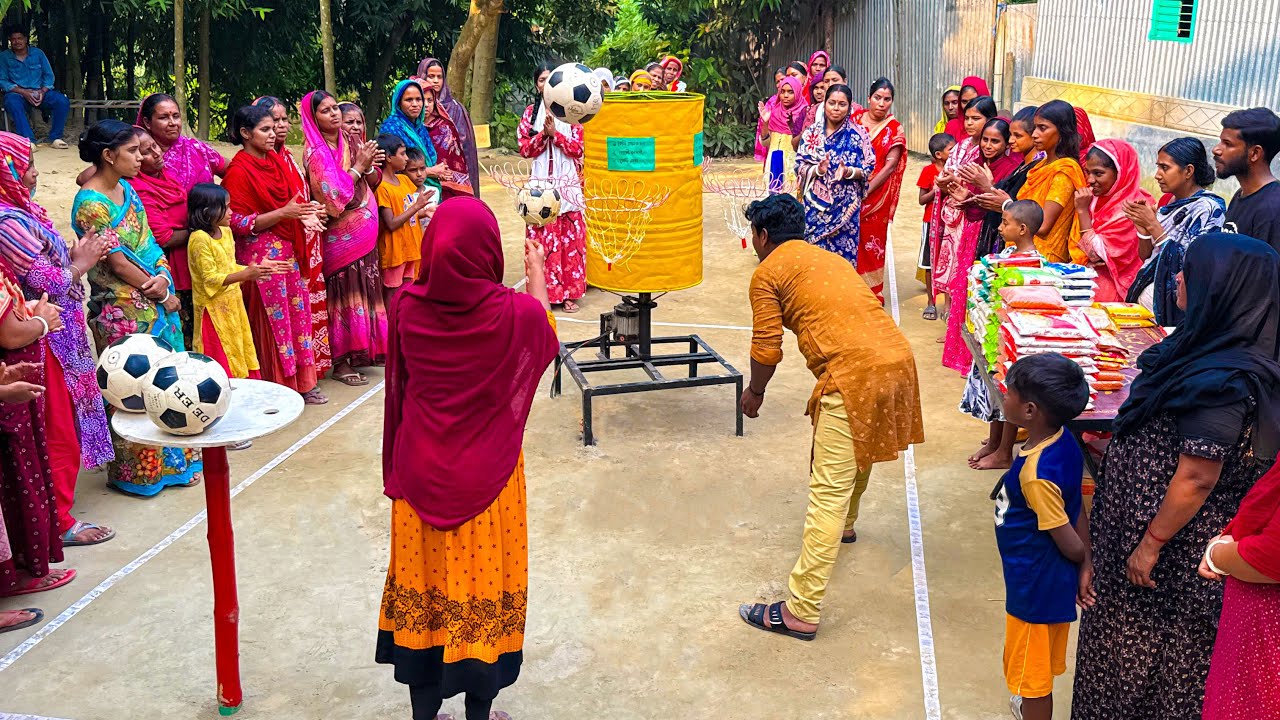 কঠিন চ্যালেঞ্জের আজব খেলায় রিসিভারে বল ফেলে তেল, চাল, চিনি জেতার চ্যালেঞ্জ। কে কে পুরস্কার জিতলো ?