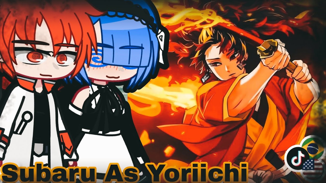🇺🇲🇧🇷 Re:Zero React to Subaru As Yoriichi- Gacha React