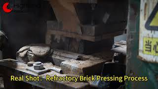 Real Shot：Refractory Brick Pressing Process！