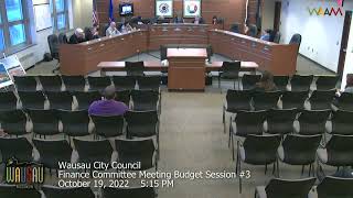 Wausau Human Resources & Finance Committee Budget Session #2 Meeting Pt.1 - 10/19/22