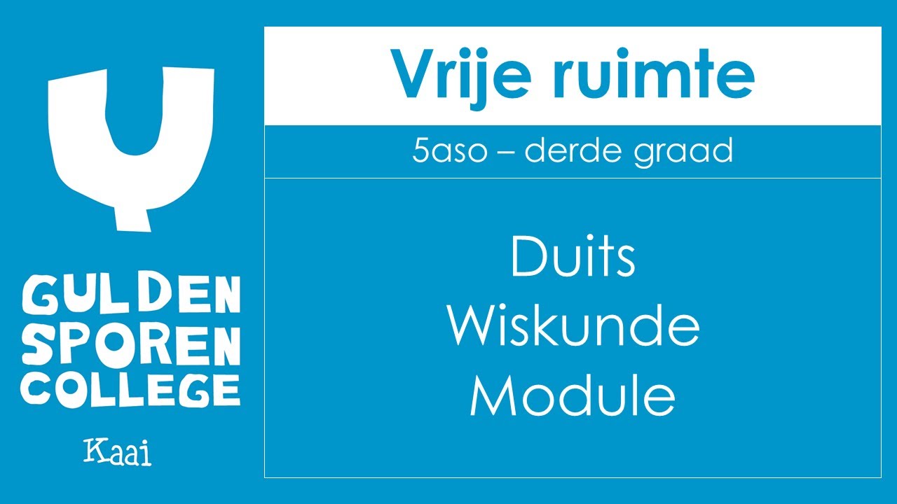 Vrije ruimte, 3e graad 5aso, campus Kaai, Guldensporencollege - YouTube