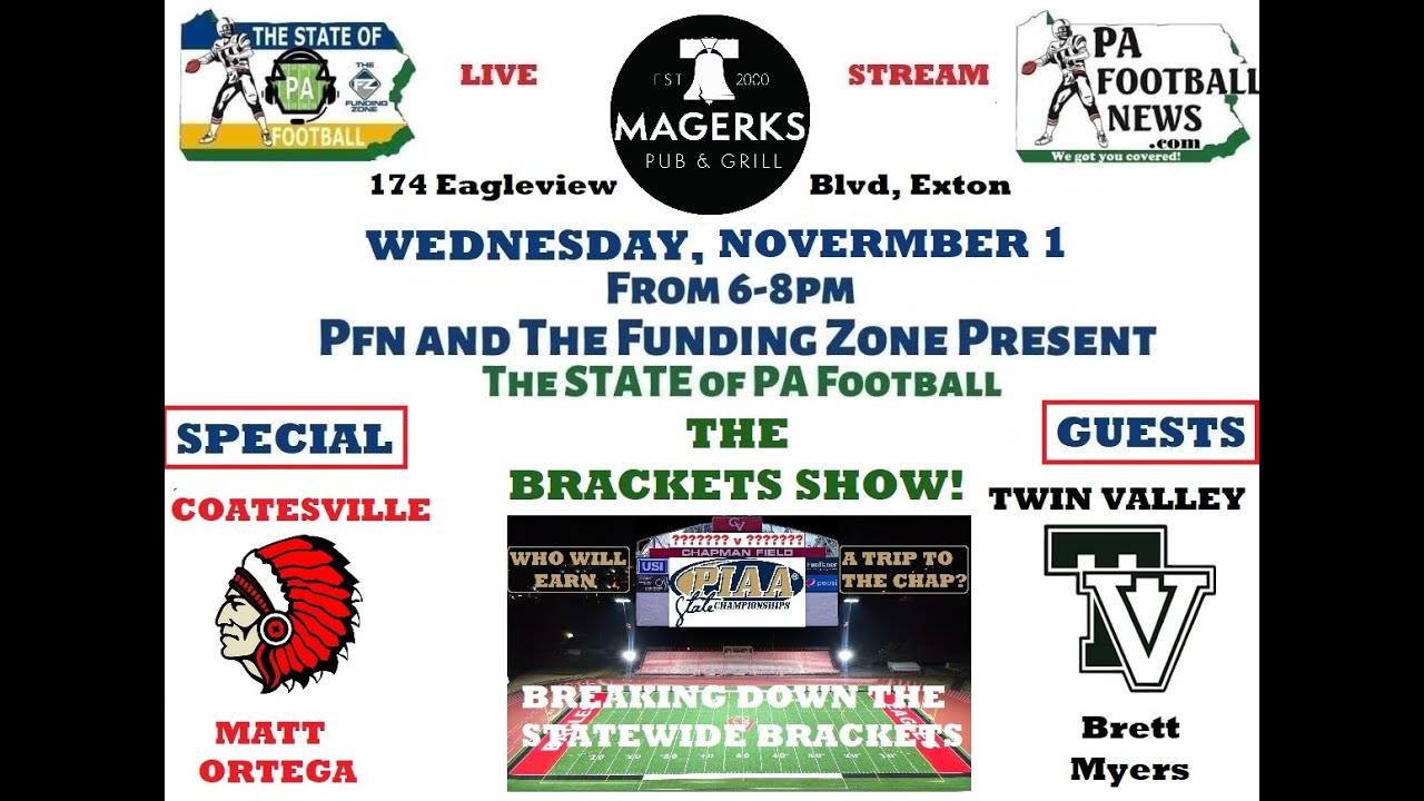 The STATE of PA Football Bracket Breakdown 2023! Live from Magerks in