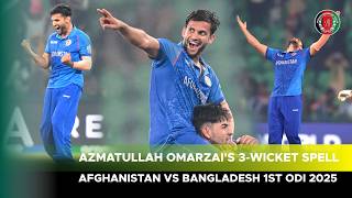 3-Wicket Haul by Azmatullah Omarzai | Afghanistan vs Bangladesh | 1st ODI 2025 | 311T screenshot 3