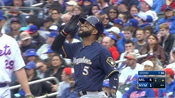 MIL@NYM: Villar extends Brewers
