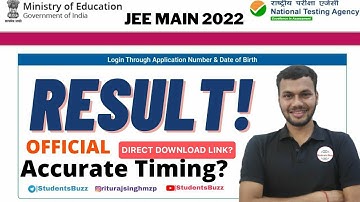 JEE mains 2022 Result😱• NTA JEE Main 2022 Result Confirm Time?• How to check JEE main 2022 result!