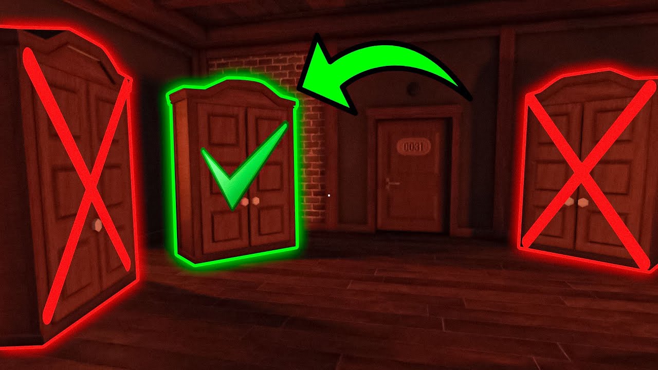 Hid behind the closet from Rush Roblox Doors Moment YouTube