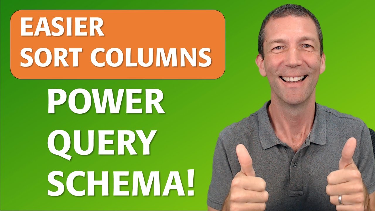 Удобная сортировка столбцов с помощью представления схемы Power Query.