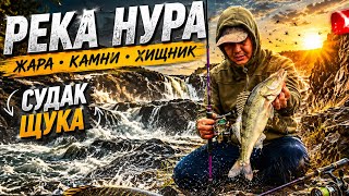 КАМНИ! СУДАК ЩУКА НА СПИННИНГ#fishing #врек #судак #спиннинг #щука #щуканаспиннинг #река #нура 