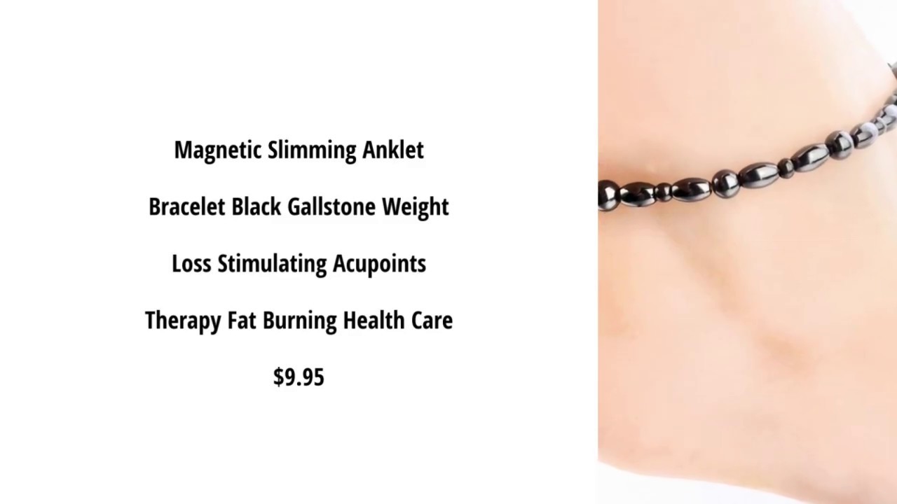 Magnetic Slimming Anklet Bracelet Black Gallstone Weight Loss Stimulat 11/30/2019 