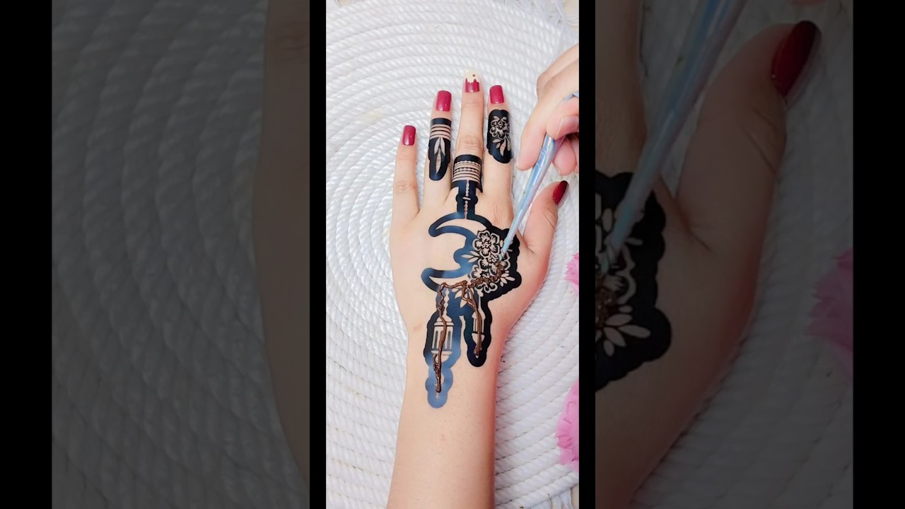 beautiful sticker mehndi design #shorts
