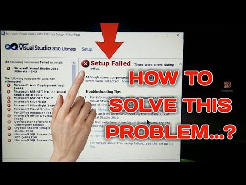 visual studio 2010 setup failed (2018 new)
