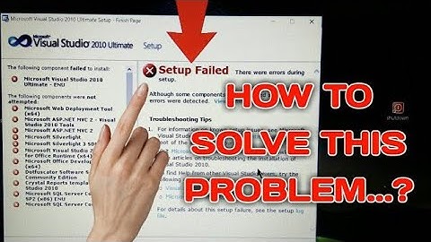 visual studio 2010 setup failed (2018 new)