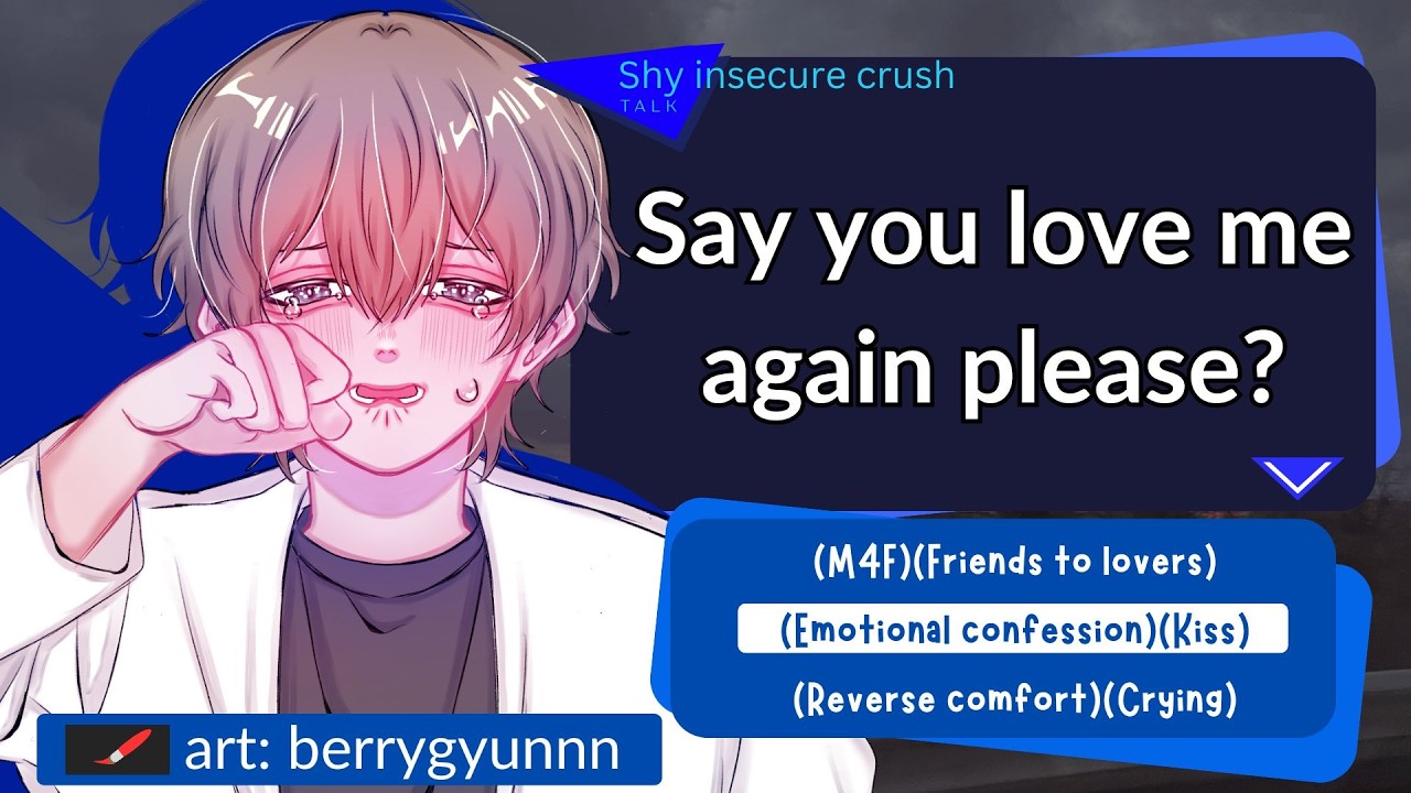 Shy insecure crush gets flustered rehearsing a romantic scene with you (M4F)(Friends to lovers)(Kiss