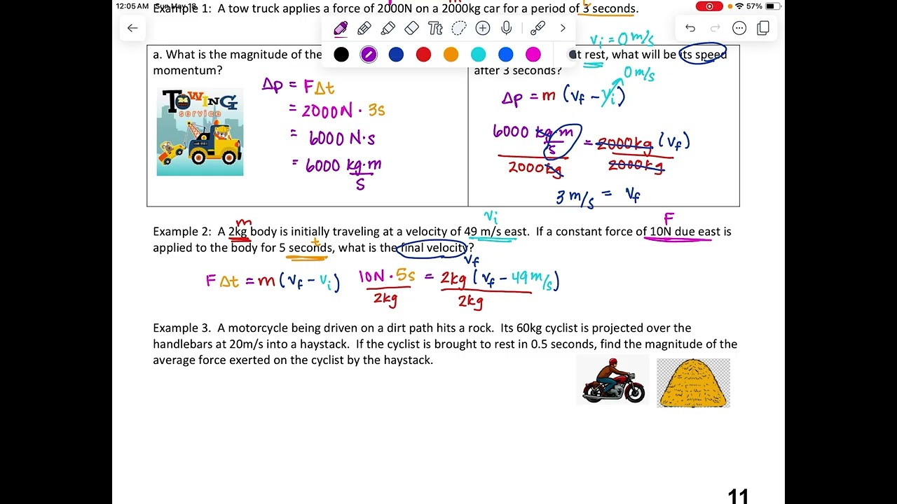U5 Momentum and Impulse   Impulse calculations examples 1 3