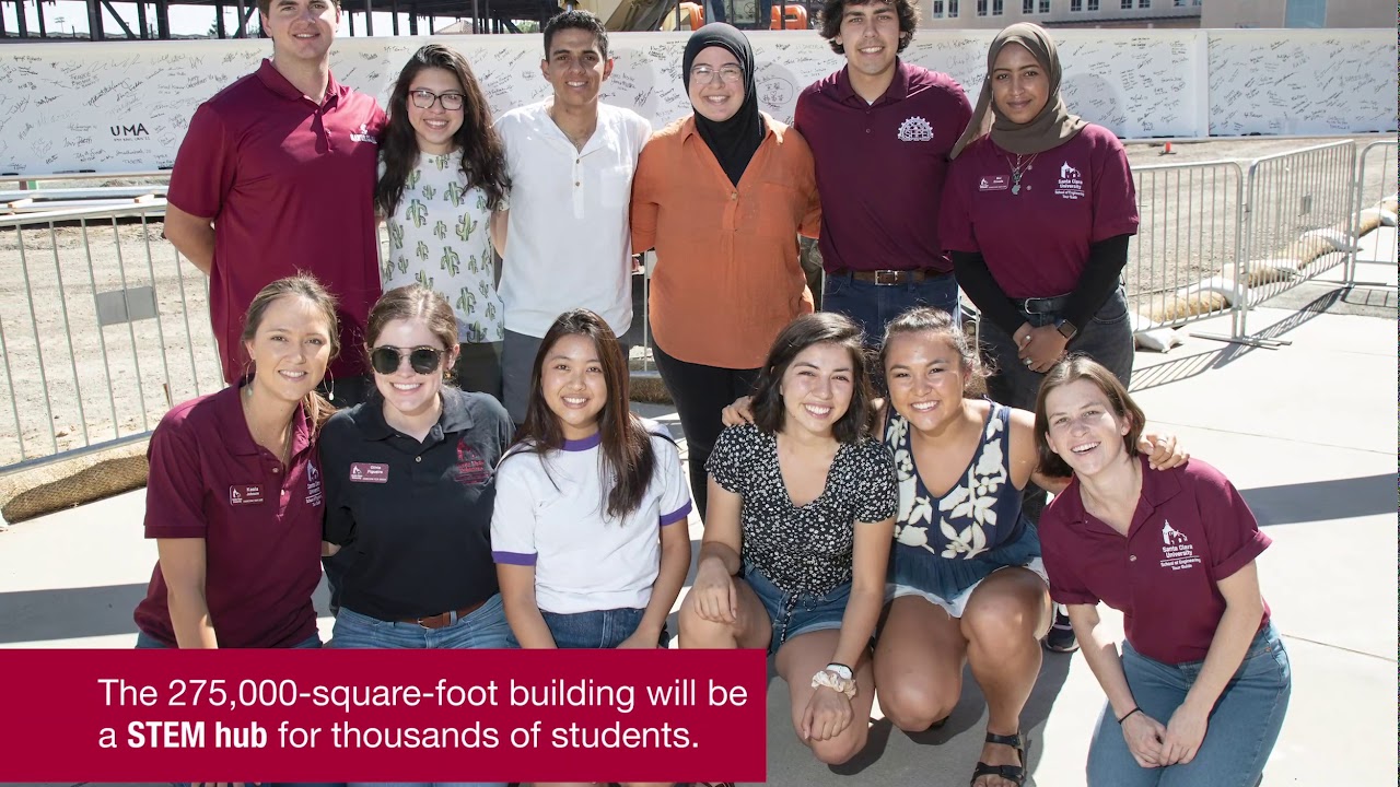 Topping Off Ceremony for Largest Building Ever at Santa Clara University