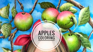APPLES DRAWING (Step by Step) | GABRIELLA Coloring Page | Part 1/2