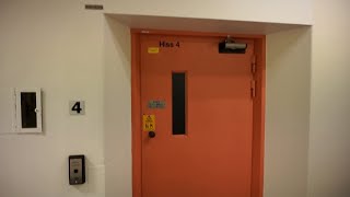 Amazing 1950s ASEA? traction bedsize elevator (mod by KONE) @ Hospital, Skellefteå, Sweden