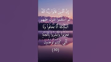 السورة: فصلت القارئ: ناصر القطامي الآية:30-31