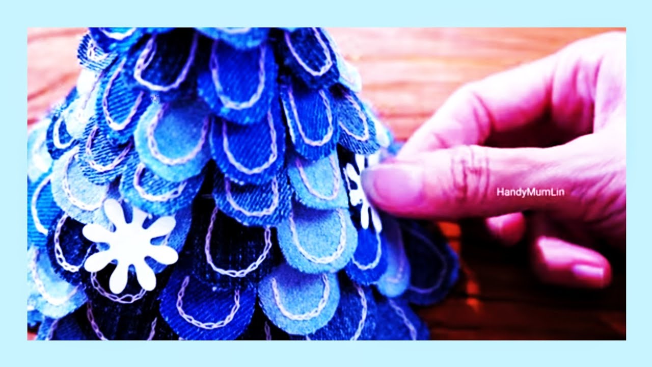 Old Jeans Christmas Tree🌲🌲🌲【DIY】Jeans Recycle Idea ┃HandyMumLin sewing project