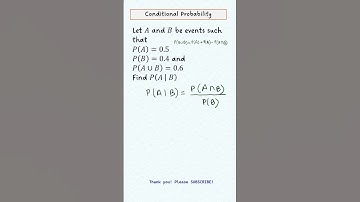 Conditional Probability /  Find 𝑃( 𝐴 |  𝐵)