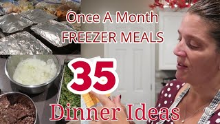 35 ONCE A MONTH FREEZER MEALS for Large families DINNERS BRAND NEW