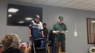 Quilt of Valor award VFW Eufaula, OK 3/25