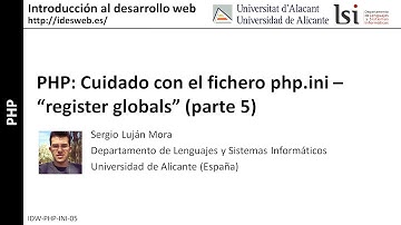 PHP: Cuidado con el fichero php.ini - "register globals" (parte 5)