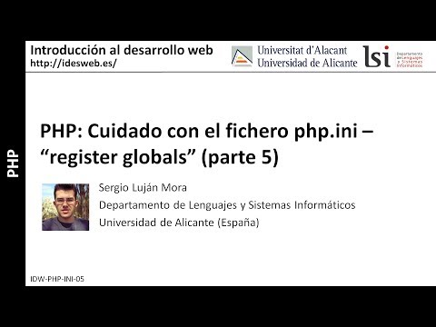 PHP: Cuidado con el fichero php.ini - "register globals" (parte 5)