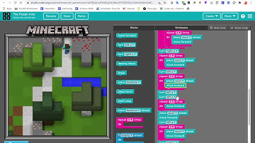 Code.org Minecraft project by a nerdy kid: The Frozen River