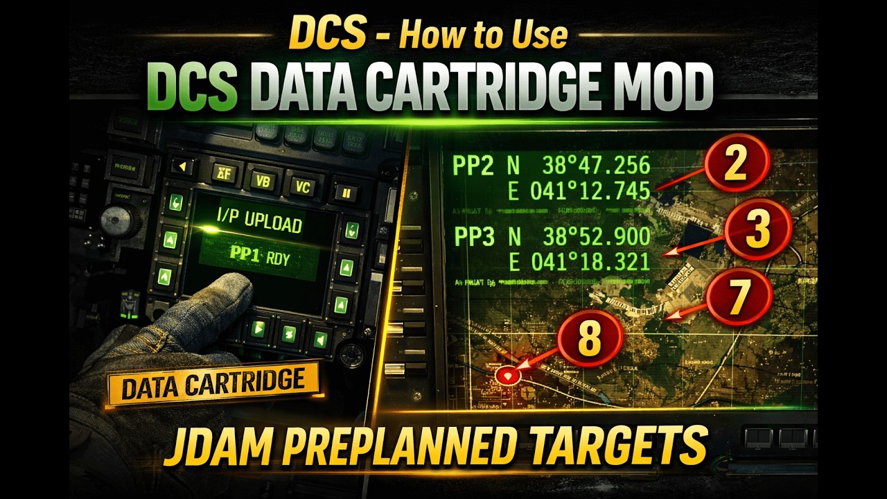 DCS How to Use DCS Data Cartridge Mod — JDAM Preplanned Targets - YouTube