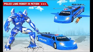 Flying Limo Police Helicopter Car Robot Games Grand Adventure Games Gameplay screenshot 2