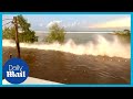 Tonga tsunami: Powerful moment tidal wave hits the Pacific island