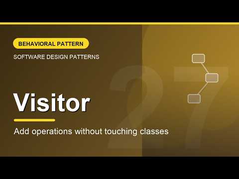 Visitor Design Pattern Explained | Add Operations Without Touching Your Classes