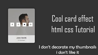 Cool Card hover effect using html and css