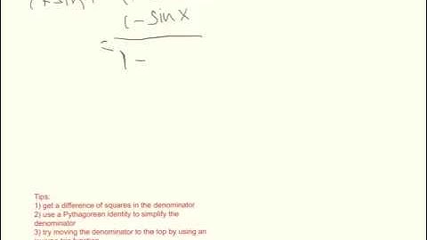Rewriting trig expressions w/o fractions
