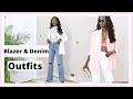 Blazer &amp; Jeans Outfits  || Everyday Spring Summer Outfit Ideas, Dressy, Chic &amp; Classy Outfits
