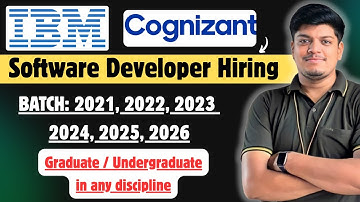 🔥IBM Software Developer Hiring | Concentrix, Cognizant Hiring | Off Campus Drive 2026, 2025-2021