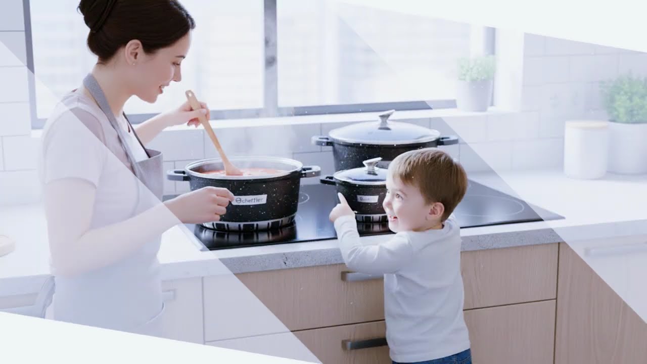 Scheffler Topfset Kochtopf Set mit Glasdeckel