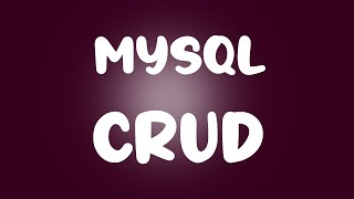 MYSQL CRUD Basics and connecting to a database in PHP | Beginner level | Quick programming tutorial