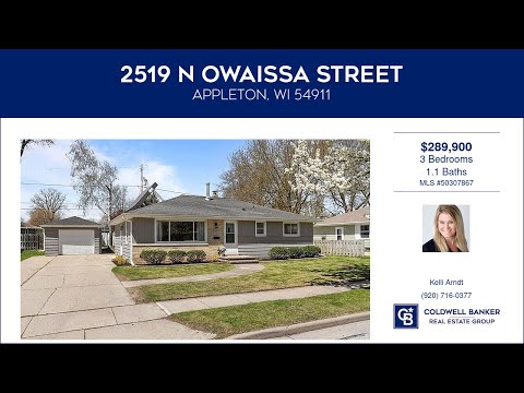 2519 N OWAISSA Street, Appleton, WI home video tour