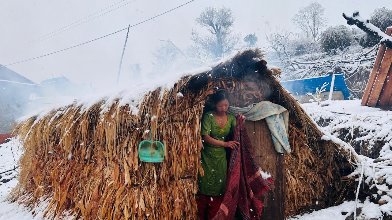 Best Life in The Nepali Himalayan Village During The Winter || Documentary Video of Snowfall Time