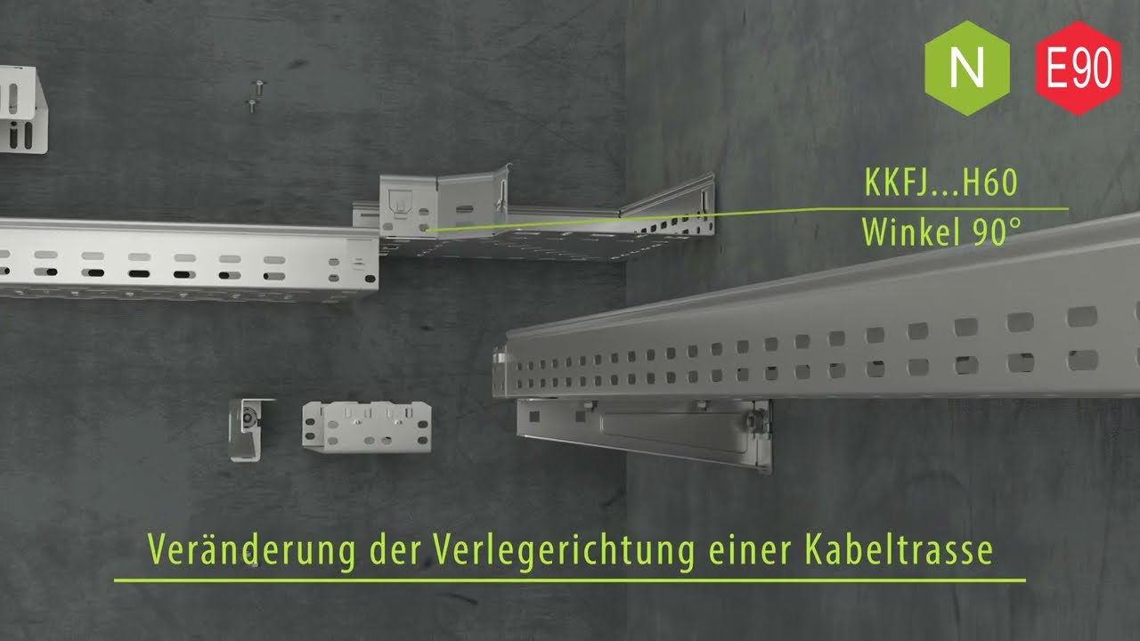 Klick Systemelemente für KF Kabelrinnen