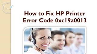 problem with printhead 0xc19a0013