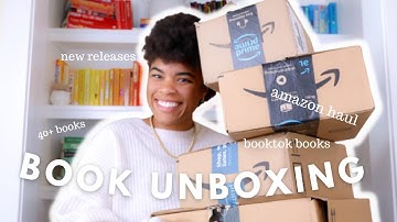 the biggest amazon book unboxing haul you have ever seen!! buying my book wishlist: 40+ books 📚