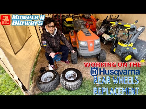 REPLACING DRY ROTTED UNUSEABLE REAR HUSQVARNA LTH1538 LAWN TRACTOR ...